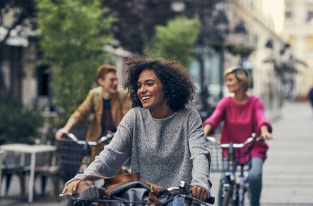 Friends Riding Bicycles